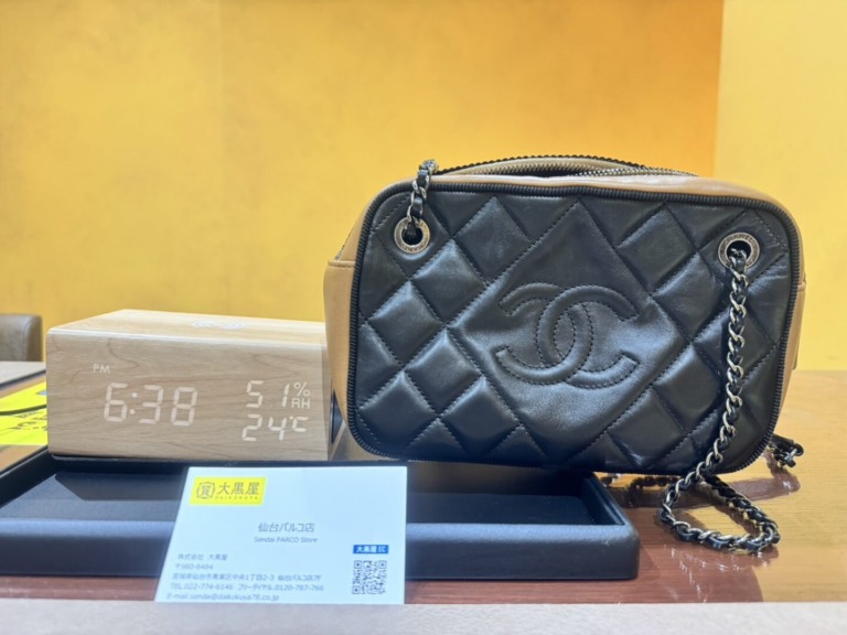 CHANEL.シャネル.バレリーナ.マトラッセ .ココマーク.チェーンショルダー.バイカラー. A93015.仙台.大黒屋.買取