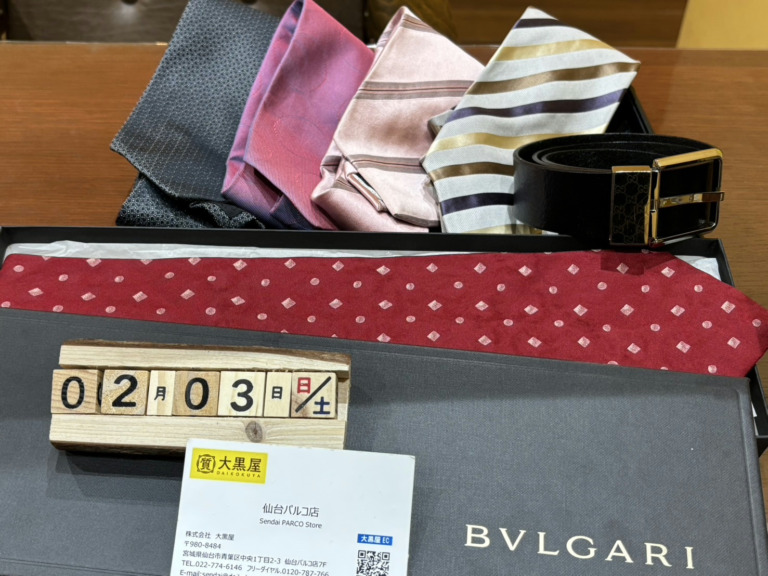 グッチ　ブルガリ　ネクタイ　ベルト　買取　仙台　大黒屋