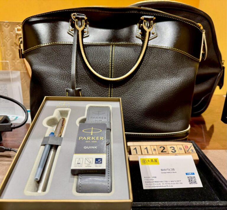 vitton bag 2点　パーカー　万年筆　バーバリー　bag 買取　仙台PARCO　大黒屋