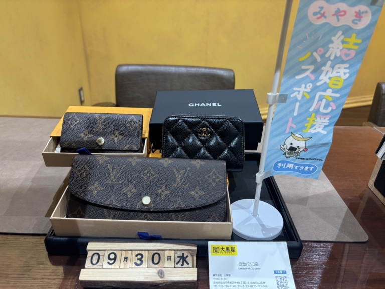 Louis Vuitton, CHANEL.買取, ﾏﾄﾗｯｾ ｼﾞｯﾌﾟｺｲﾝﾊﾟｰｽ, ﾐｭﾙﾃｨｸﾚ6 ﾓﾉｸﾞﾗﾑ , ﾎﾟﾙﾄﾌｫｲﾕ･ｴﾐﾘｰ ﾓﾉｸﾞﾗﾑ ﾛｰｽﾞ･ﾊﾞﾚﾘｰﾇ, 仙台パルコ, 大黒屋, 財布, キーケース,買取